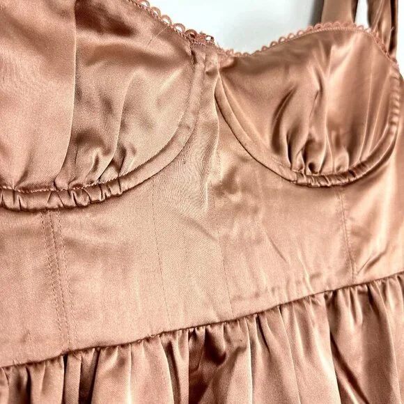 WEWOREWHAT Corset High Low Maxi Dress in Canvas Size US 4 - Picture 6 of 14